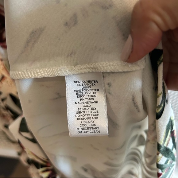 Spenser Jeremy Halter Midi Dress Size Large Tropical Floral Print GUC - Picture 8 of 10